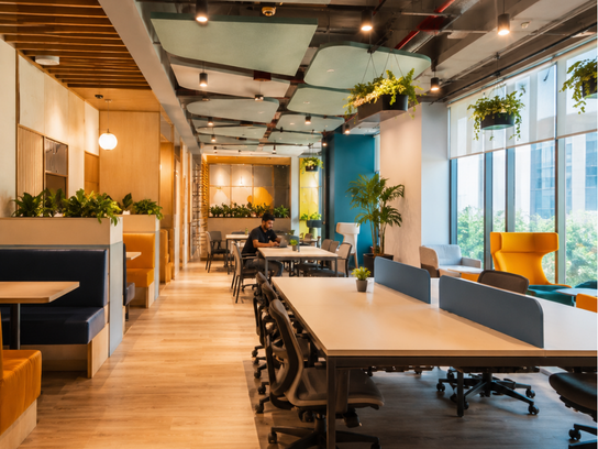 Modern open-plan office at Unispace ITPL Bengaluru
