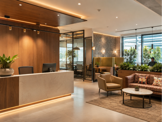 Corporate team working in a managed office space at Marathahalli Bengaluru