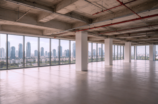 Bare Shell Office Spaces Glare