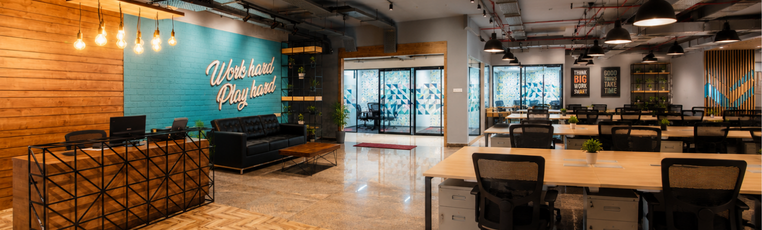 Open enterprise floor at Unispace Whitefield